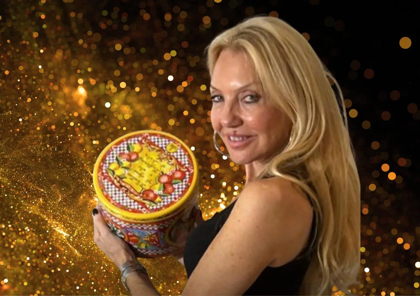 Renee showing dolce gabbana pannatoni limited edition made in Italy for the full story. Contact Renee, for expert tips on sourcing and creating the most fabulous gifts baskets, food baskets and hampers. She will advise you on what will work exclusively for you. Contact her today without delay or buy it online today.
